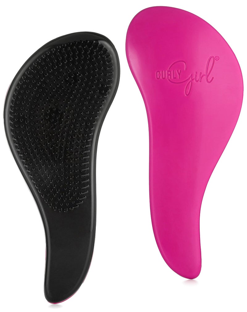 كيرلي جيرل فرشاة فك تشابك الشعر من كيرلي جيرل بريز ثرو | فرشاة فك تشابك الشعر للكبار والصغار | تزيل التشابك والعقد من الشعر الطبيعي، المجعد، الأملس، الرطب أو الجاف (بنفسجي) - Image 3